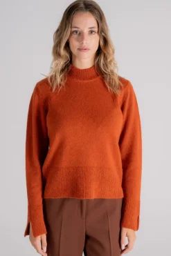 Maglia lupo lana/angora arancione