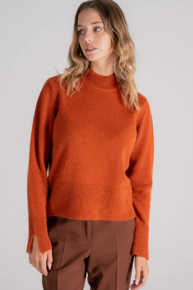 Maglia lupo lana/angora arancione