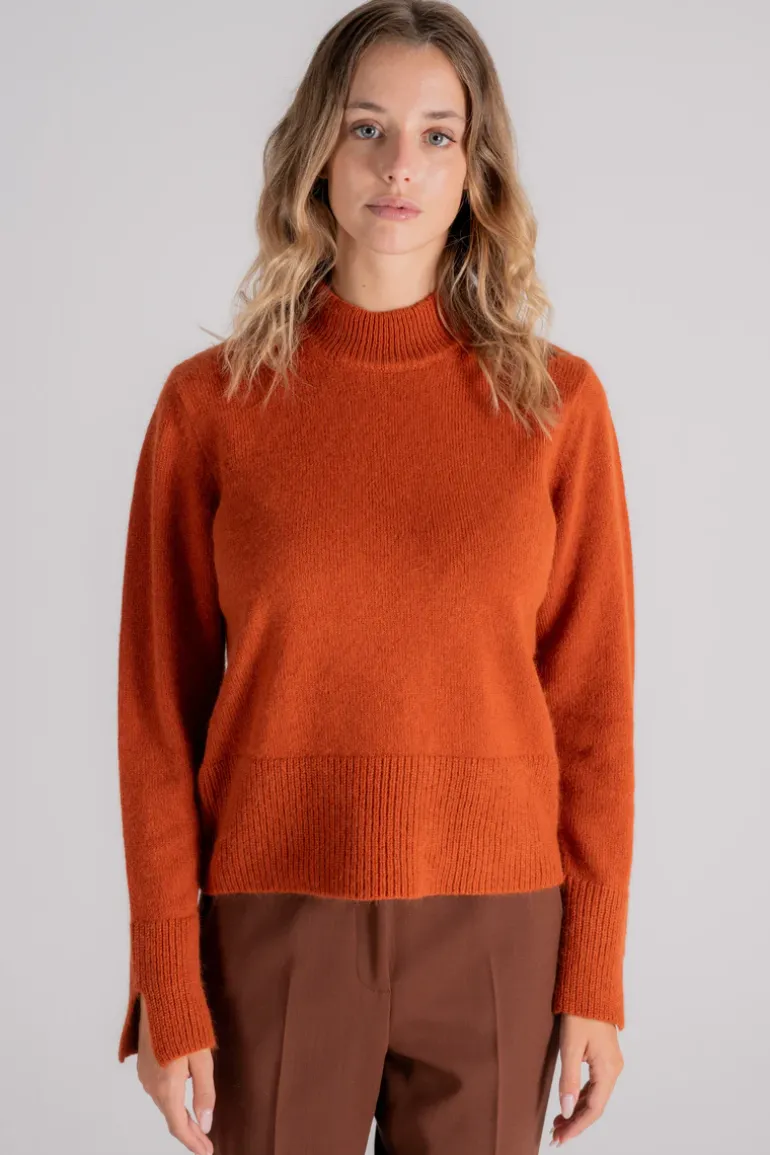Maglia lupo lana/angora arancione