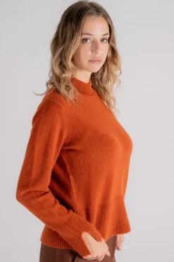Maglia lupo lana/angora arancione