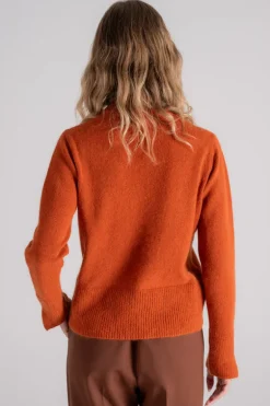 Maglia lupo lana/angora arancione