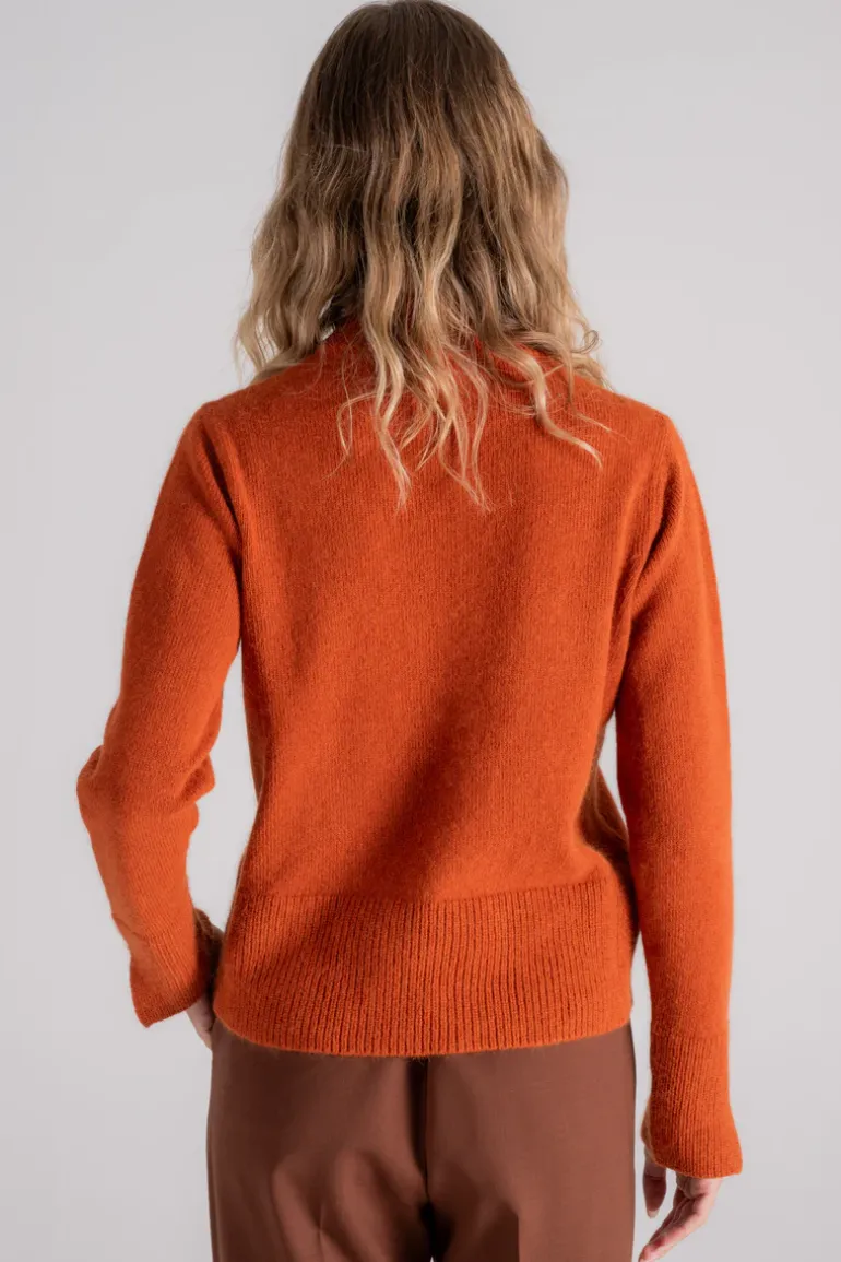 Maglia lupo lana/angora arancione