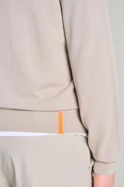 Maglia maxell full zip knit beige