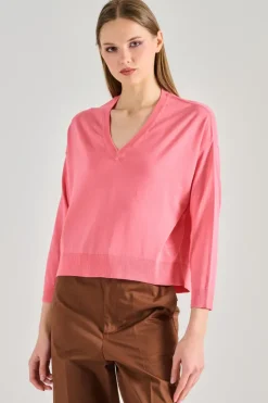 Maglia morgane cotone rosa