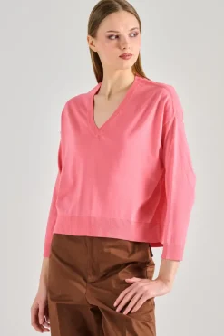 Maglia morgane cotone rosa