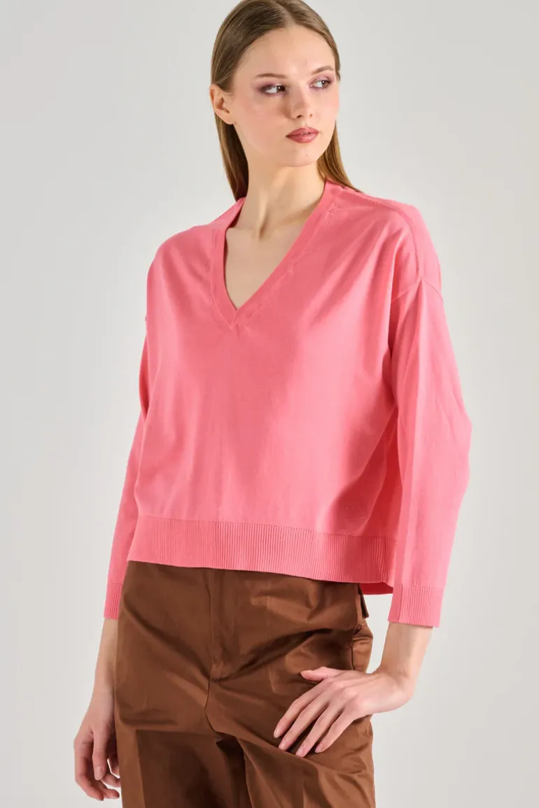 Maglia morgane cotone rosa