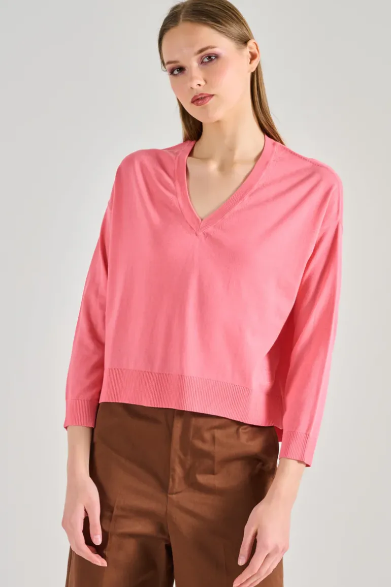 Maglia morgane cotone rosa