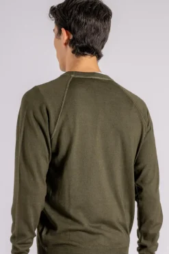 Maglia tiger lana merinos verde