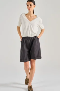 Maglie scollo a v cotone bianco