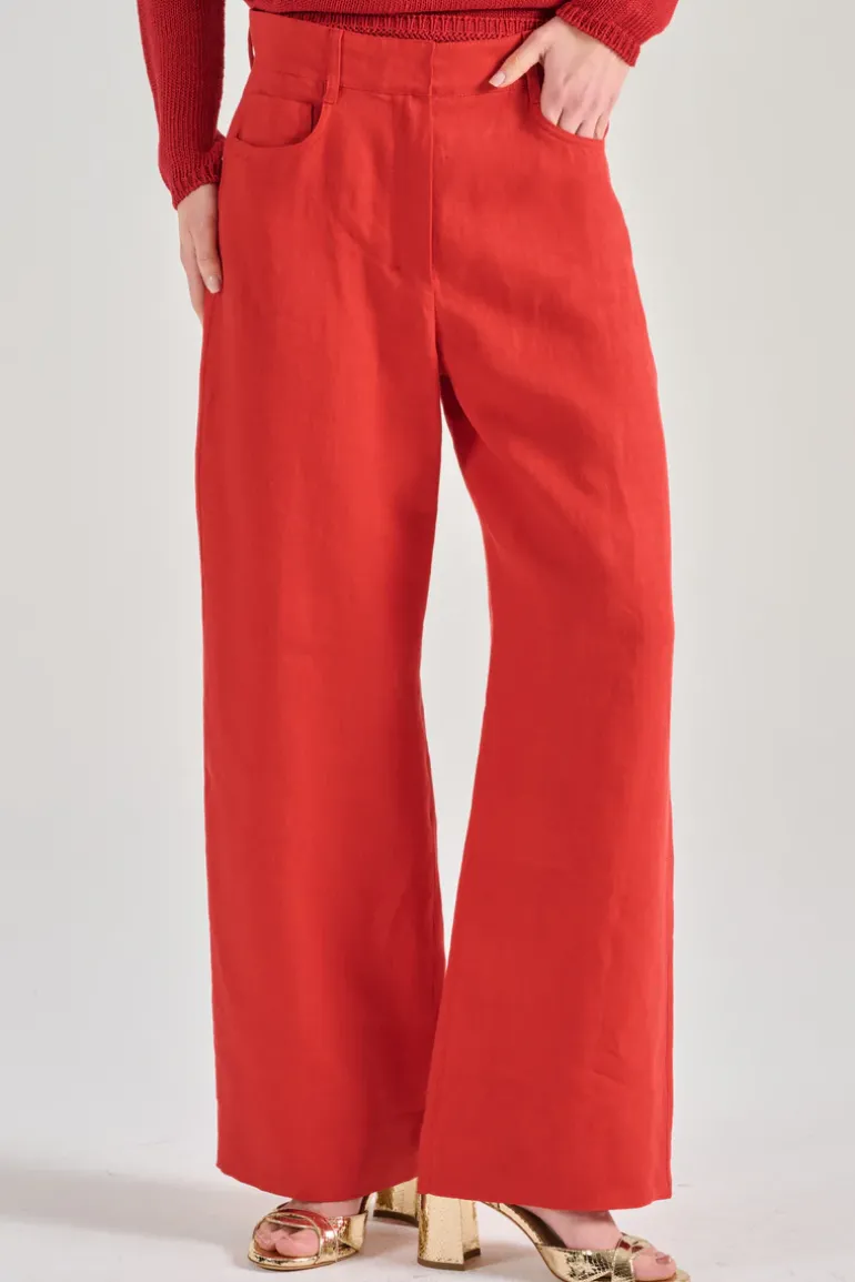 Max mara camicia tessuto rosso