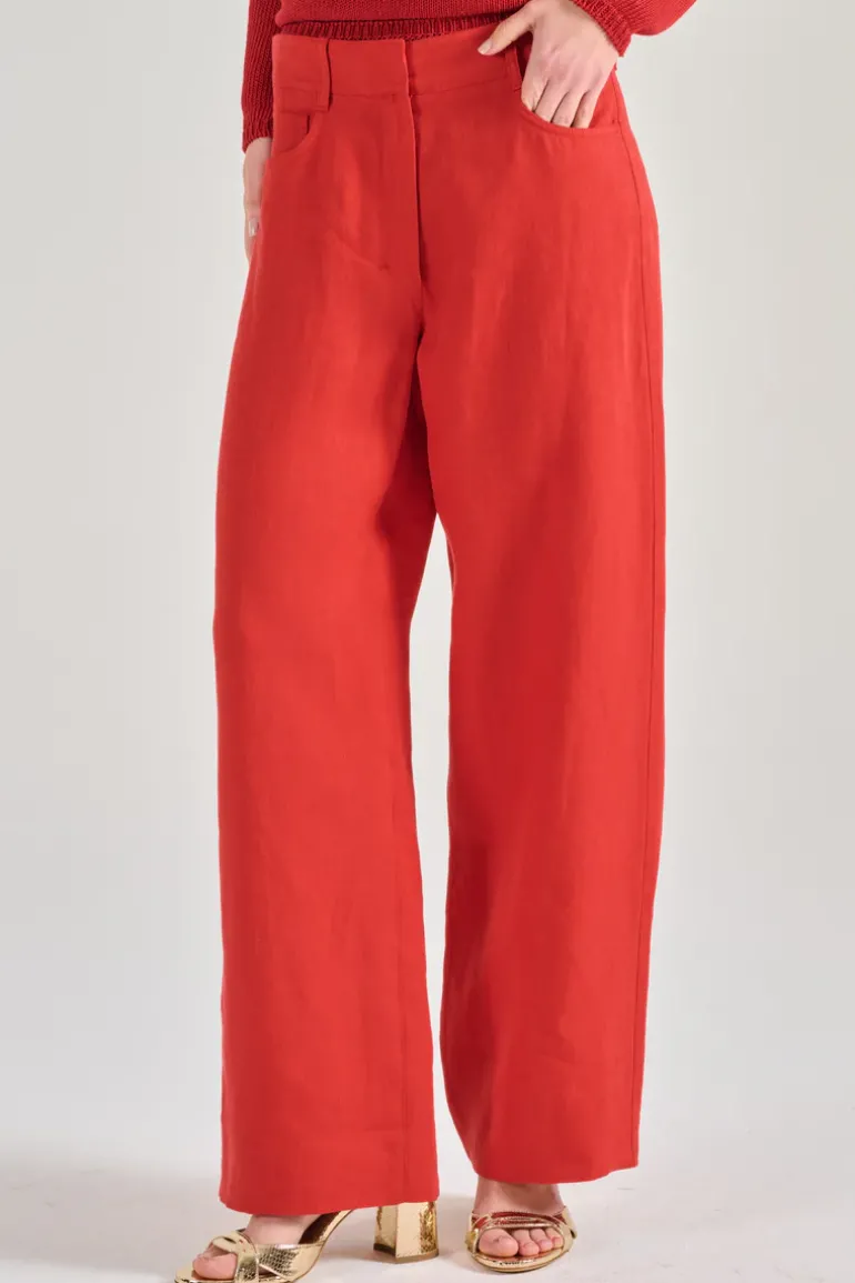 Max mara camicia tessuto rosso