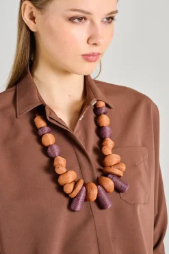 Max mara weekend collana accessori rame ruggine