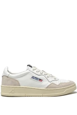 Medalist low wom leat suede bianco donna