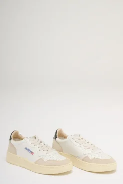 Medalist low wom leat suede bianco donna