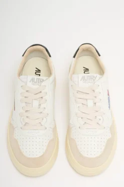 Medalist low wom leat suede bianco donna