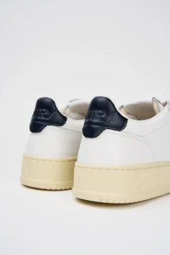 Medalist low wom leatleat bianco e blu donna