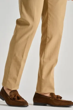 Mocassini tassel adler pelle marrone