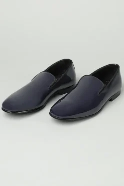 Mocassino in vernice blu uomo 88082-18320