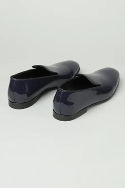 Mocassino in vernice blu uomo 88082-18320