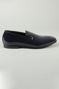 Mocassino in vernice blu uomo 88082-18320