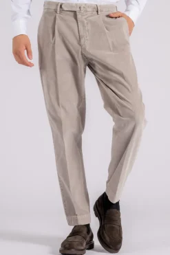 Pantalone 97% cotone 3% elastam marrone