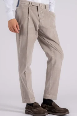 Pantalone 97% cotone 3% elastam marrone