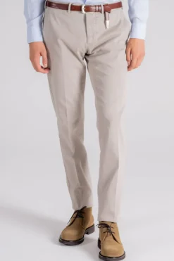 Pantalone 98% cotone 2% elastam marrone