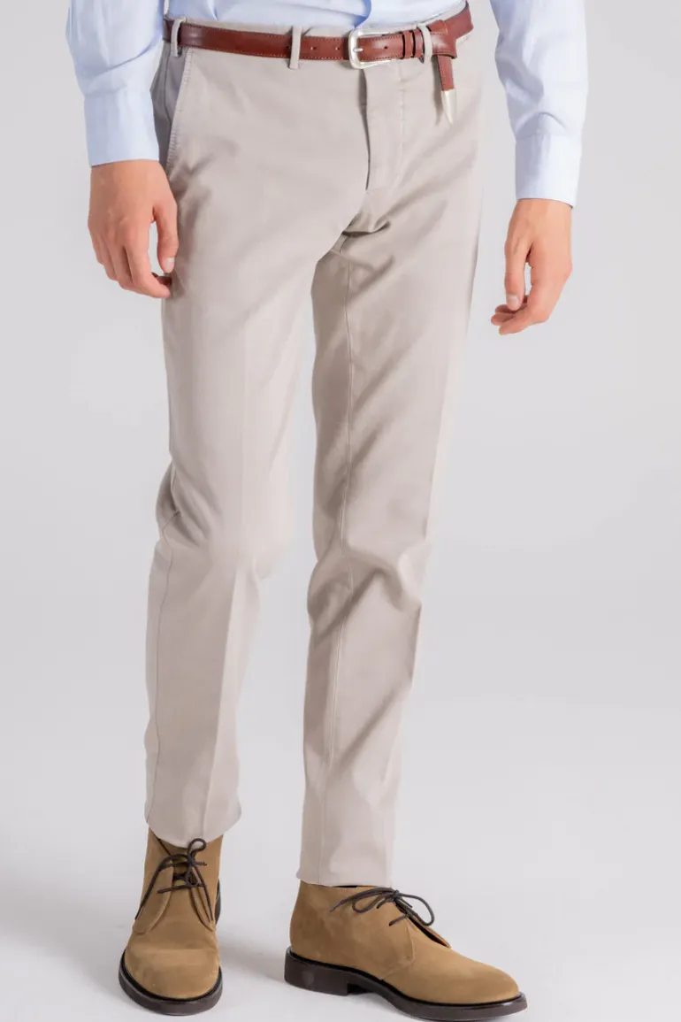 Pantalone 98% cotone 2% elastam marrone