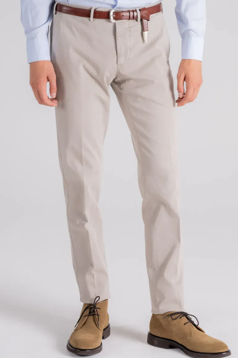 Pantalone 98% cotone 2% elastam marrone