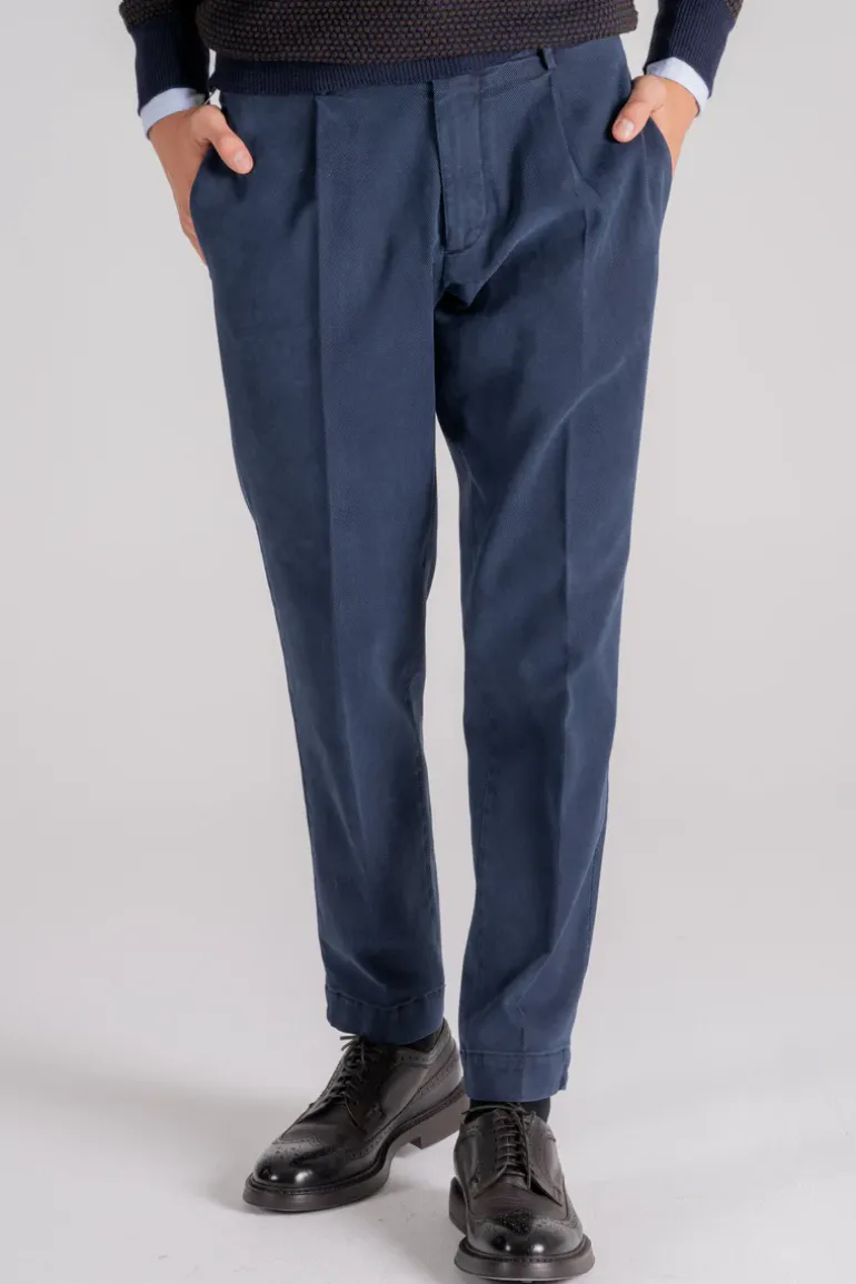 Pantalone 100% cotone blu