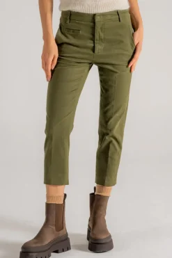 Pantalone ariel cotone/elastam verde