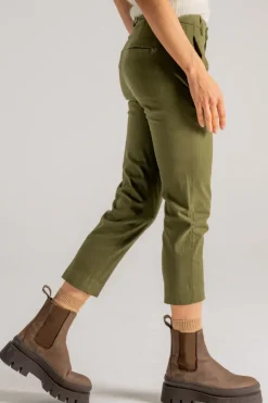Pantalone ariel cotone/elastam verde