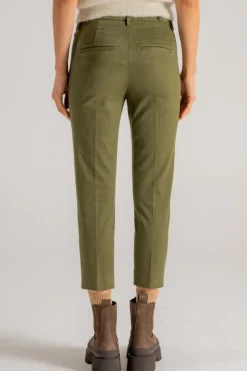 Pantalone ariel cotone/elastam verde