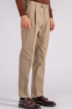 Pantalone beigee cotone/elastam