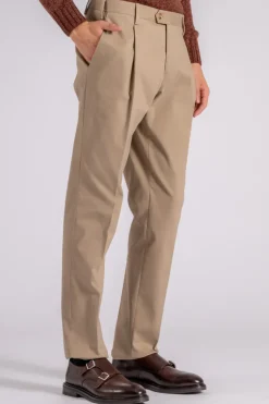 Pantalone beigee cotone/elastam
