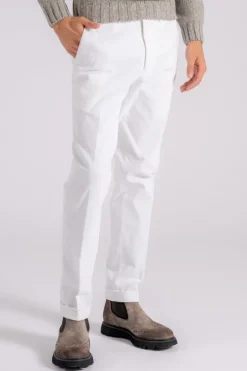 Pantalone cotone/elastam bianco