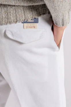 Pantalone cotone/elastam bianco