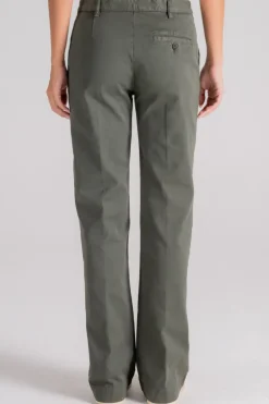 Pantalone cotone/elastam modello a zampa