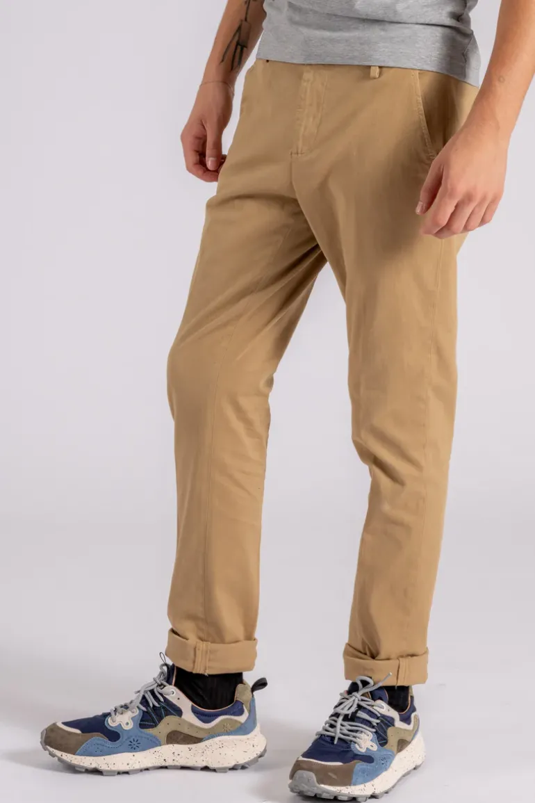 Pantalone gaubert cotone/elastam beige