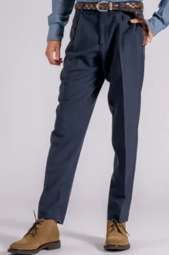 Pantalone lana blu