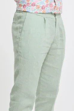 Pantalone lino verde