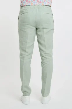Pantalone lino verde