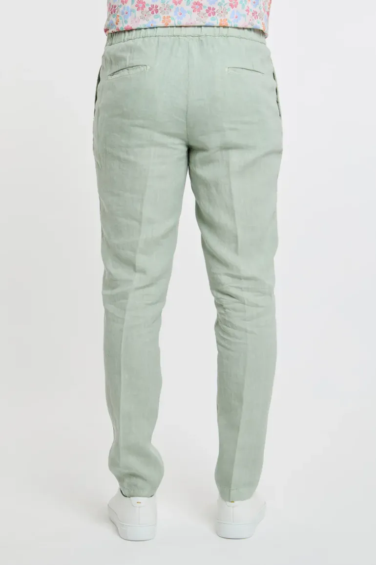 Pantalone lino verde
