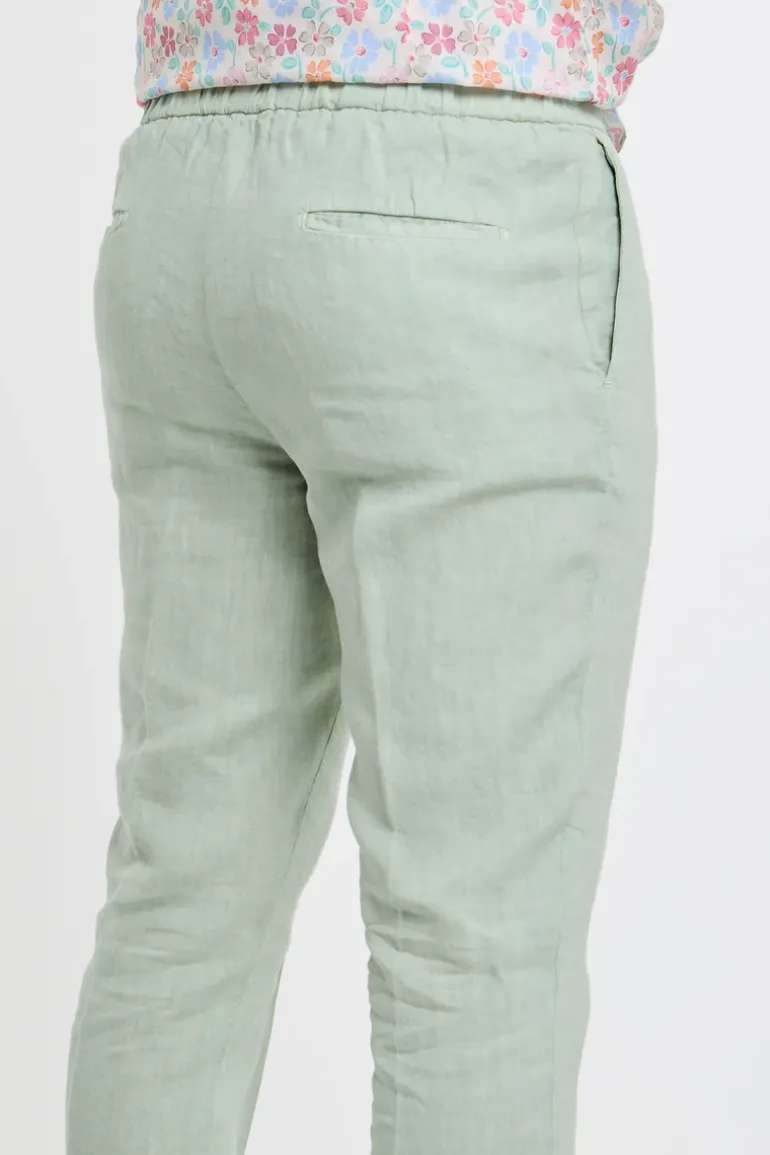 Pantalone lino verde
