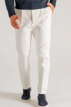 Pantalone new chino 1p bianco uomo