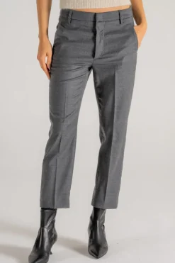 Pantalone nima zip grigio donna