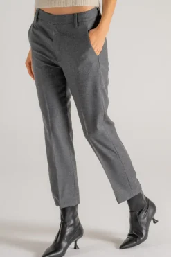 Pantalone nima zip grigio donna