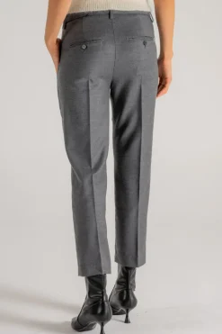 Pantalone nima zip grigio donna