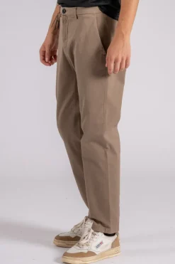 Pantalone prince chino slim crop cotone/elastam beige