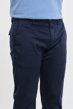 Pantalone prince chinos crop blu in cotone